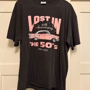 Black Graphic T-Shirt - Lost in the 50's